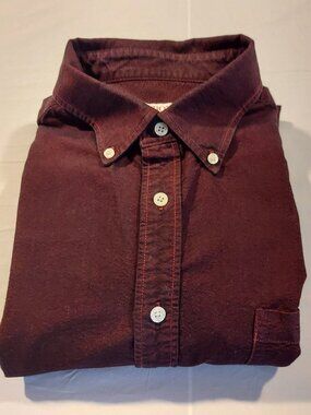 Merona Men’s Button Down Shirt XL Red Long Sleeve Cotton